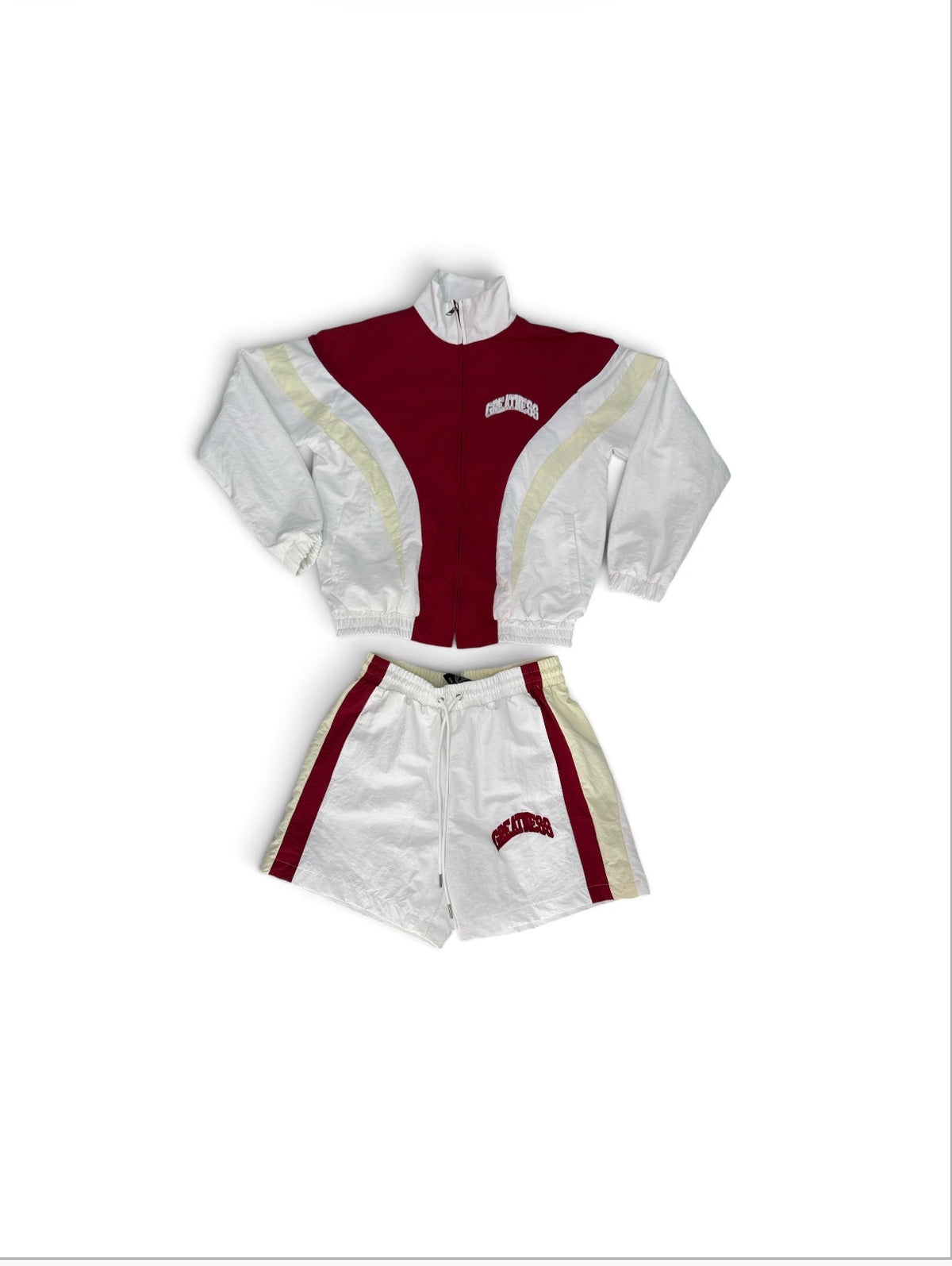 Burgundy Greatness Shorts Track Set